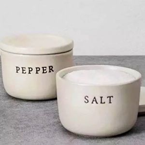🌸FIRM PRICE - NEW Hearth & Hand with Magnolia Stoneware Salt & Pepper Cellars